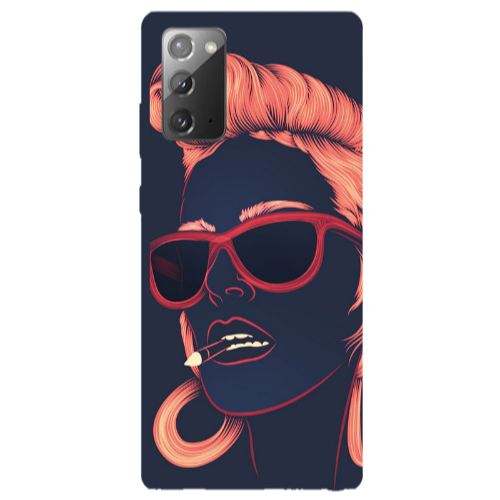 Samsung Note 20 Girl retro Transparent Silicone TPU Θήκη