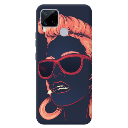 Realme C25S Girl retro Transparent Silicone TPU Θήκη