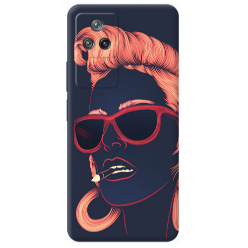 Xiaomi Poco F4 Girl retro Transparent Silicone TPU Θήκη