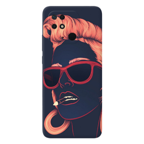 Xiaomi Poco C40 Girl retro Transparent Silicone TPU Θήκη