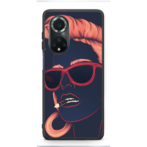 Huawei Nova 9 Girl retro Black Glossy Θήκη