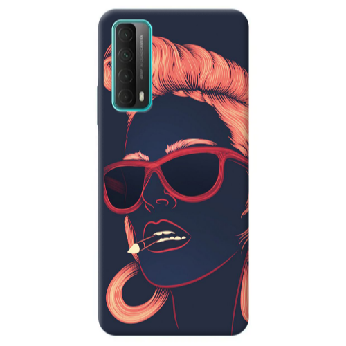 Huawei P Smart 2021 Girl retro Transparent Silicone TPU Θήκη