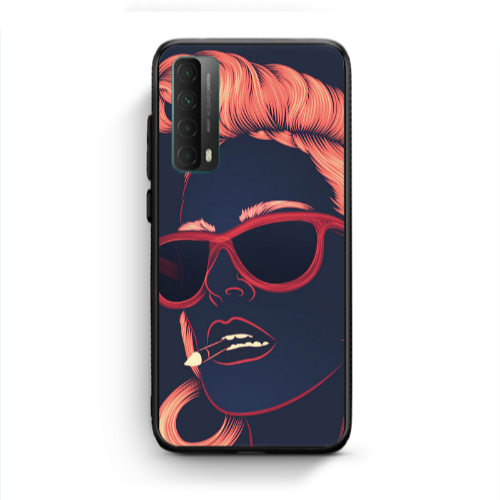 Huawei P Smart 2021 Girl retro Black Glossy Θήκη
