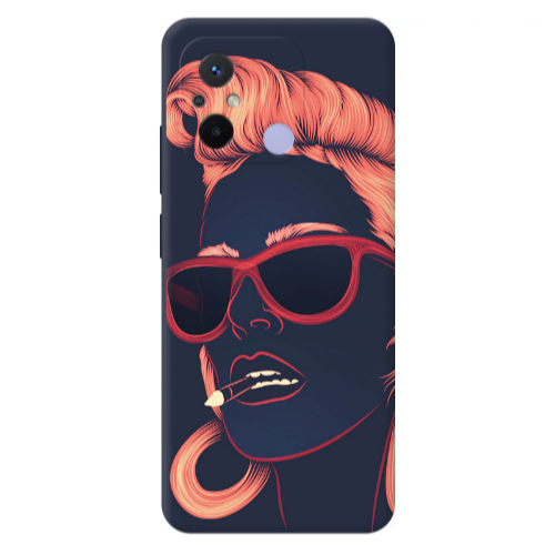 Xiaomi Redmi 12C Girl retro Transparent Silicone TPU Θήκη