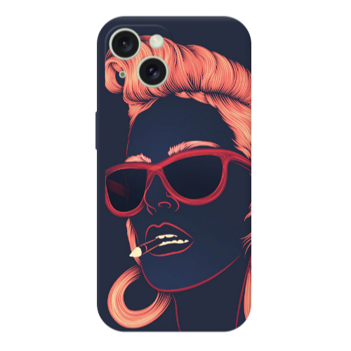 Apple iPhone 15 Girl retro Transparent Silicone TPU Θήκη
