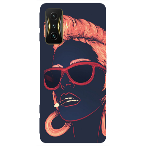 Xiaomi Poco F4 Gt Girl retro Transparent Silicone TPU Θήκη