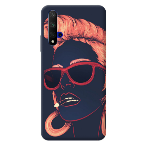 Huawei Nova 5 T Girl retro Transparent Silicone TPU Θήκη
