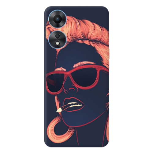 Oppo A 98 Girl retro Transparent Silicone TPU Θήκη
