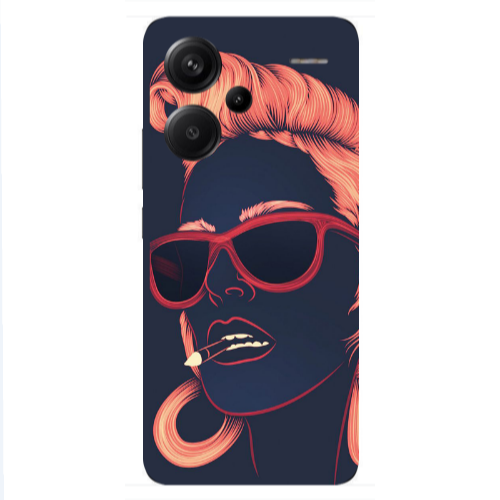 Xiaomi Redmi Note 13 Pro+ 5G  Girl retro Transparent Silicone TPU Θήκη