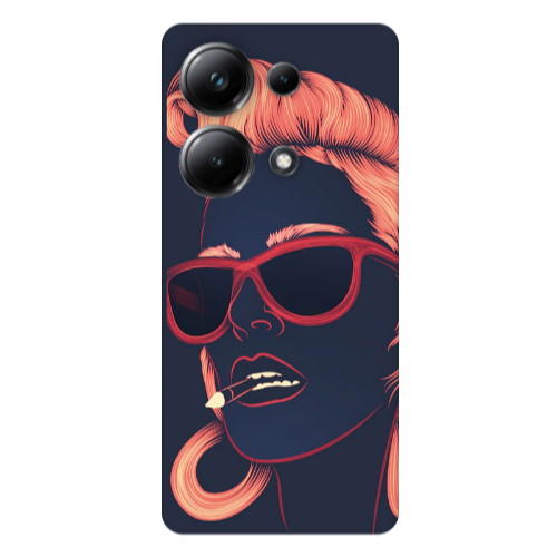 Xiaomi Poco M6 Pro 4G Girl retro Transparent Silicone TPU Θήκη