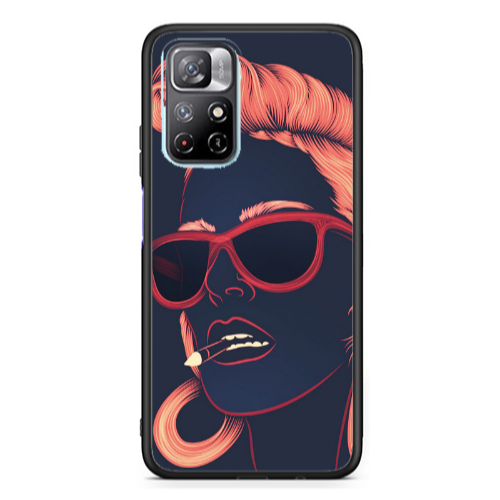Xiaomi Poco M4 Pro 5G Girl retro Black Glossy Θήκη