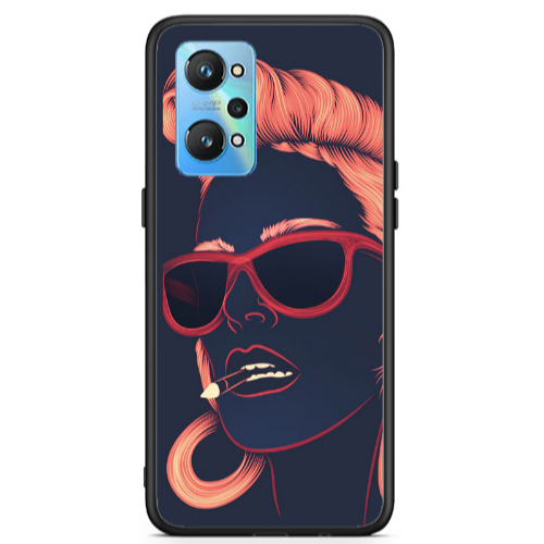 Realme Gt Neo 2 Girl retro Black Glossy Θήκη