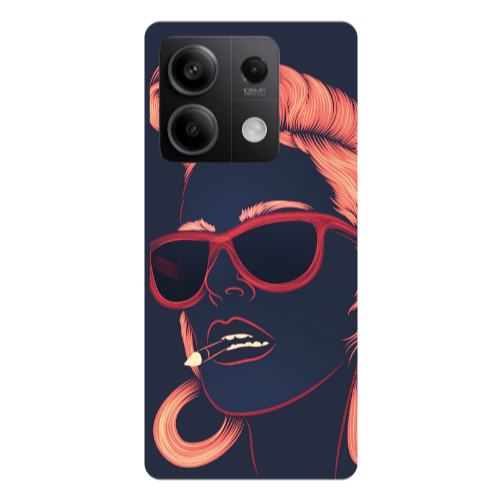 Xiaomi Redmi Note 13Pro 5G Girl retro Transparent Silicone TPU Θήκη