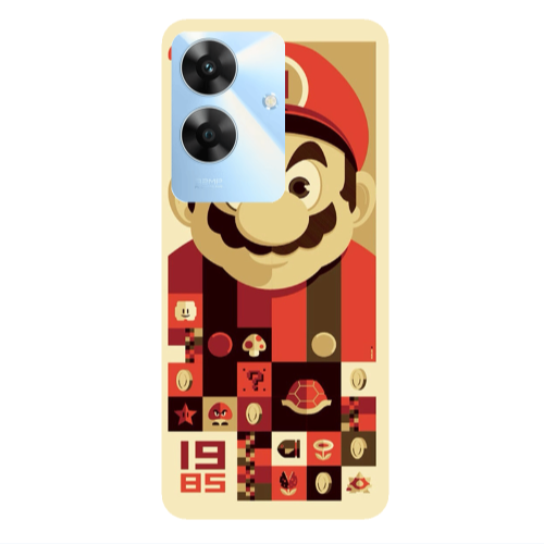 Realme Note 60 Super mario Transparent Silicone TPU Θήκη