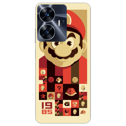 Realme Note 50 Super mario Transparent Silicone TPU Θήκη