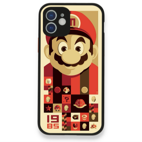 Apple iPhone 12 Super mario Black Glossy Θήκη