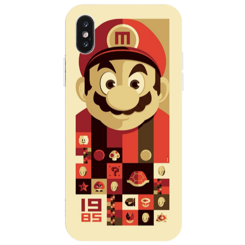 Apple iPhone X Super mario Transparent Silicone TPU Θήκη