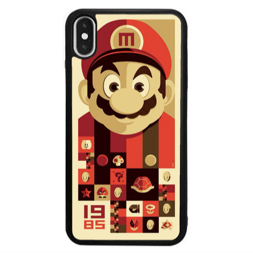Apple iPhone X Super mario Black Glossy Θήκη