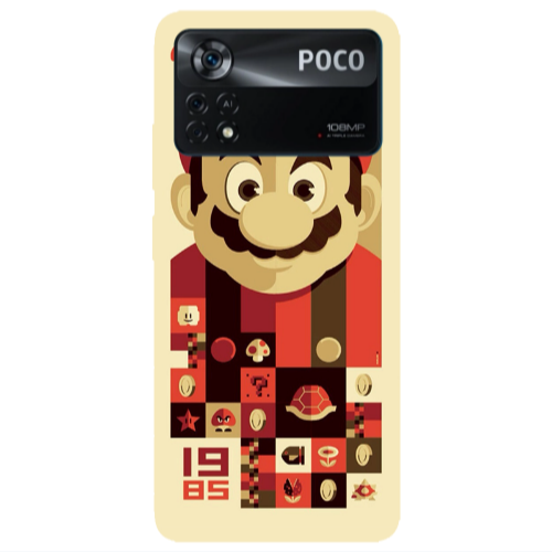 Xiaomi Poco X4 Pro Super mario Transparent Silicone TPU Θήκη