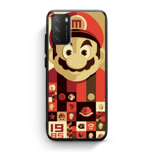 Xiaomi Poco M3 Super mario Black Glossy Θήκη