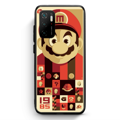 Xiaomi Poco M3 Pro Super mario Black Glossy Θήκη