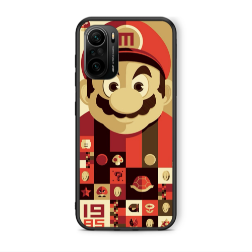 Xiaomi Poco F3 Super mario Black Glossy Θήκη