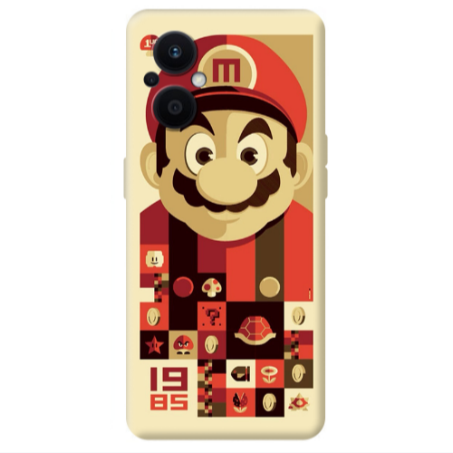 Oppo Reno 7 Lite Super mario Transparent Silicone TPU Θήκη
