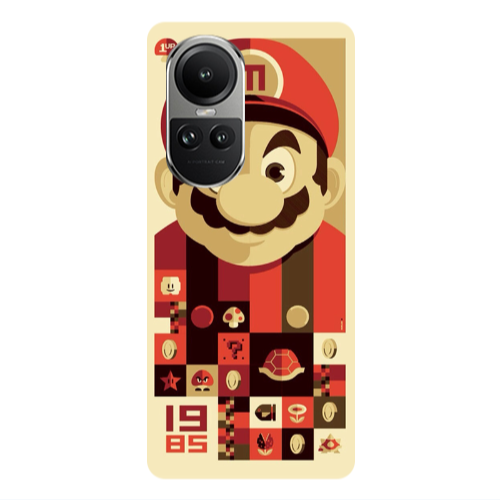 Oppo Reno10 5G Super mario Transparent Silicone TPU Θήκη