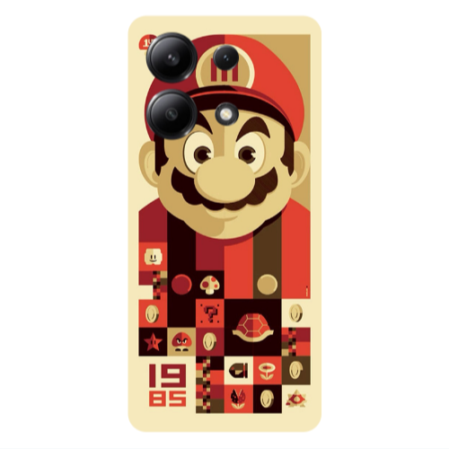 Xiaomi Redmi Note 13 4G Super mario Transparent Silicone TPU Θήκη