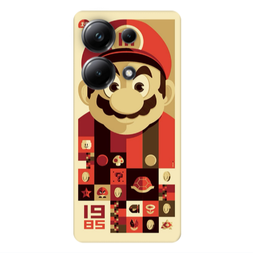 Xiaomi Poco M6 Pro 4G Super mario Transparent Silicone TPU Θήκη