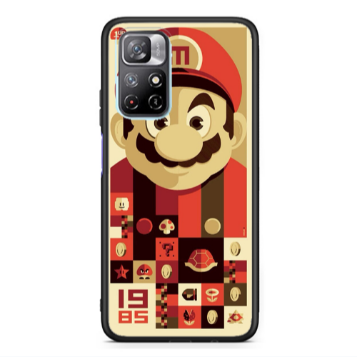 Xiaomi Poco M4 Pro 5G Super mario Black Glossy Θήκη