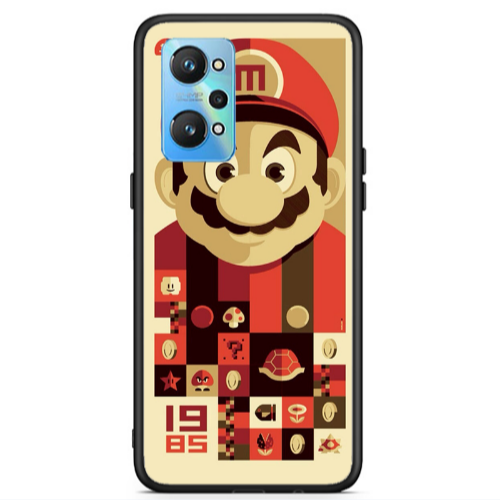 Realme Gt Neo 2 Super mario Black Glossy Θήκη