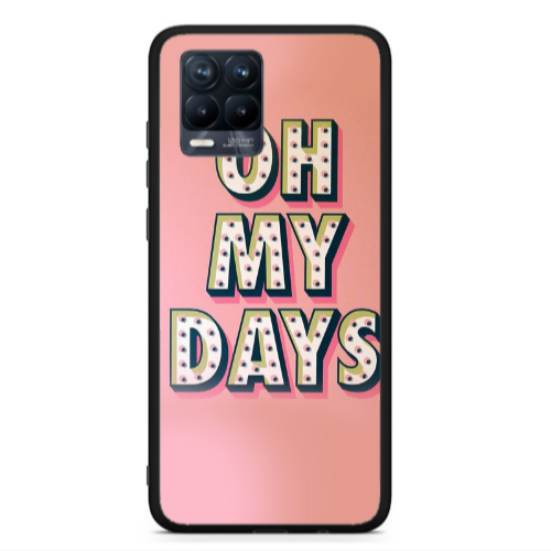 Realme 8  Oh my days Black Glossy Θήκη
