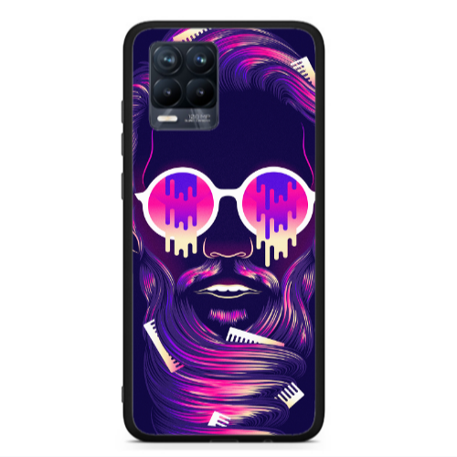 Realme 8  New style Black Glossy Θήκη