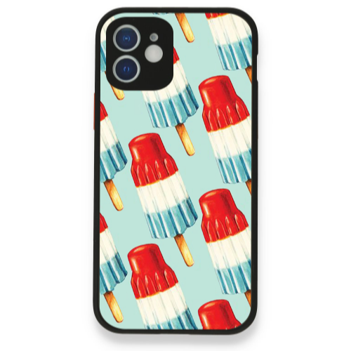 Apple iPhone 12 Ice cream Black Glossy Θήκη
