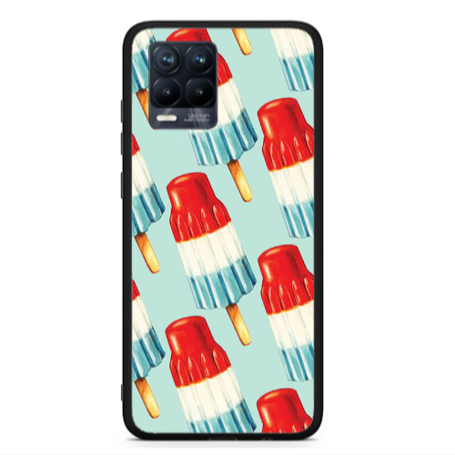 Realme 8  Ice cream Black Glossy Θήκη