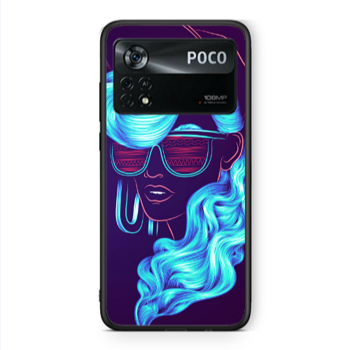 Xiaomi Poco X4 Pro Hatted style Black Glossy Θήκη