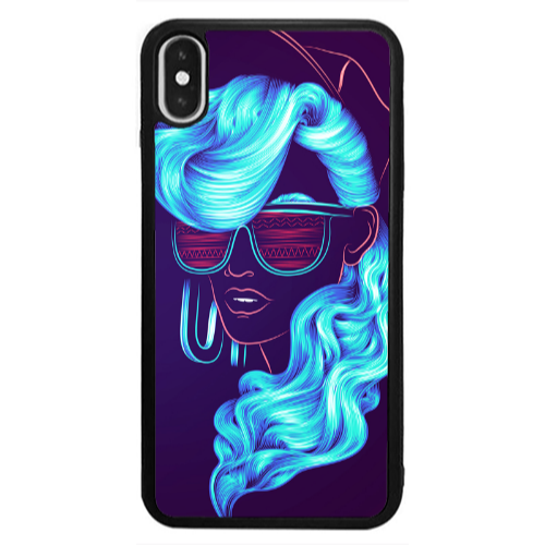 Apple iPhone Xs Max Hatted style Black Glossy Θήκη
