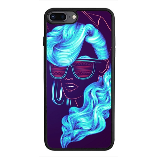 Apple iPhone 7 Plus Hatted style Black Glossy Θήκη
