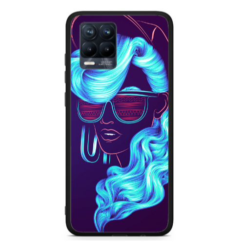 Realme 8  Hatted style Black Glossy Θήκη