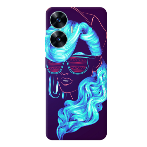 Realme C55 Hatted style Transparent Silicone TPU Θήκη