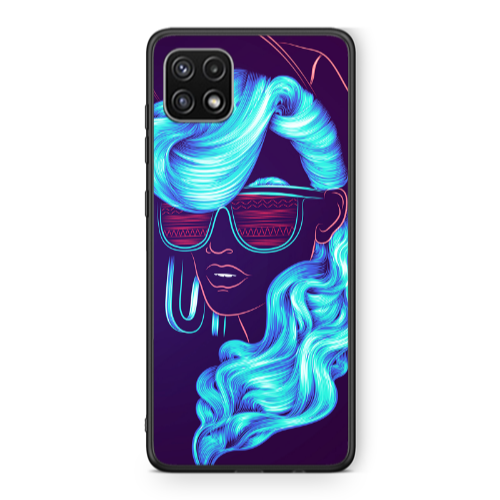 Samsung A22 5G Hatted style Black Glossy Θήκη