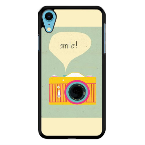 Apple iPhone Xr Photo smile Black Glossy Θήκη