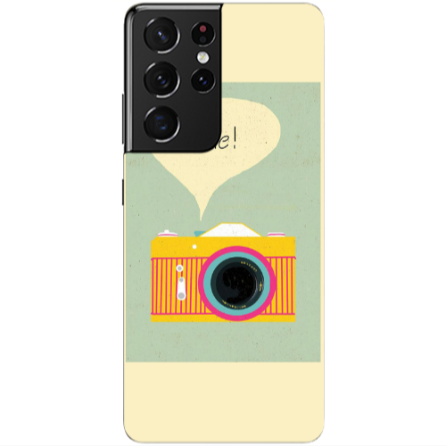 Samsung S21 Ultra Photo smile Transparent Silicone TPU Θήκη