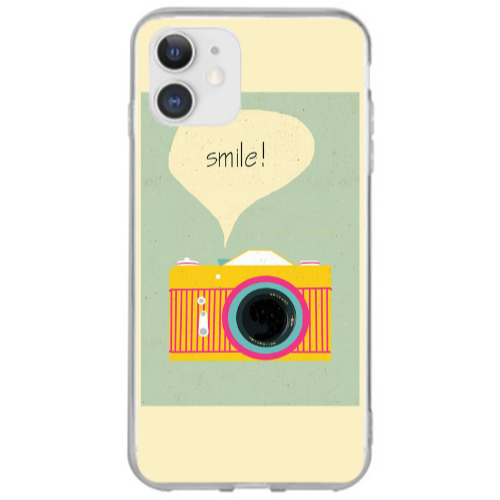 Apple iPhone 12 Mini Photo smile Transparent Silicone TPU Θήκη