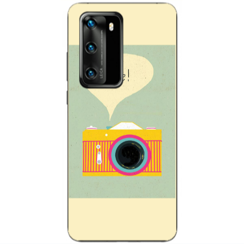 Huawei P40 Photo smile Transparent Silicone TPU Θήκη