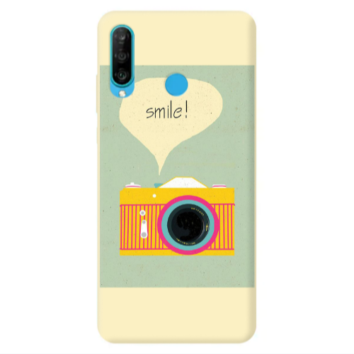 Huawei P30 Lite Photo smile Transparent Silicone TPU Θήκη