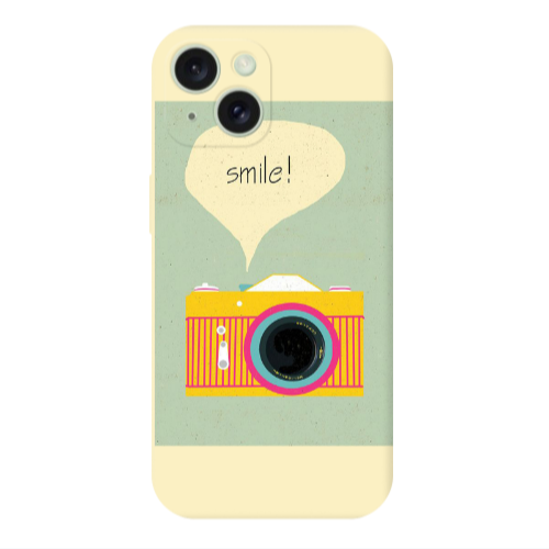 Apple iPhone 15 Plus Photo smile Transparent Silicone TPU Θήκη