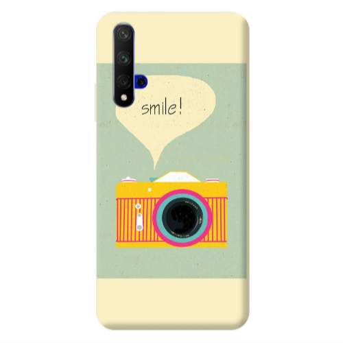 Huawei Nova 5 T Photo smile Transparent Silicone TPU Θήκη