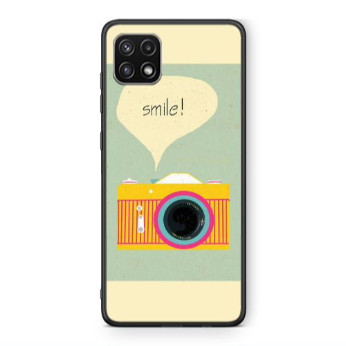 Samsung A22 5G Photo smile Black Glossy Θήκη
